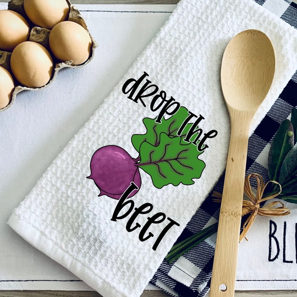 TEA TOWEL-DROP THE BEET Kitchen Towel-Personalized-Hou…